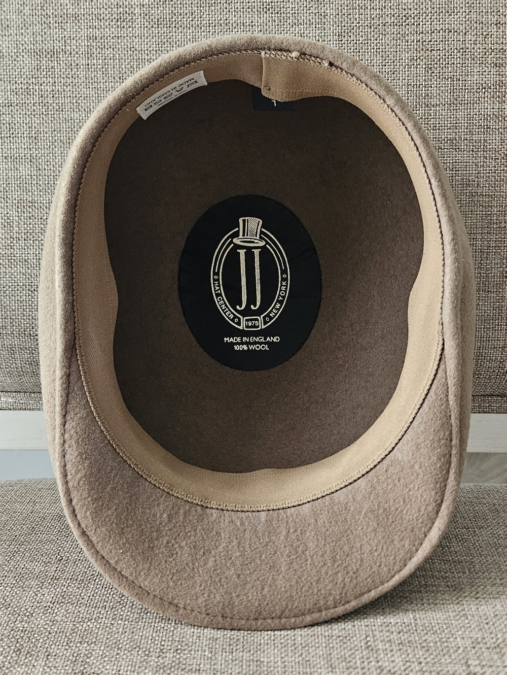 Vintage JJ Center Tan Wool Felt Ivy Cap